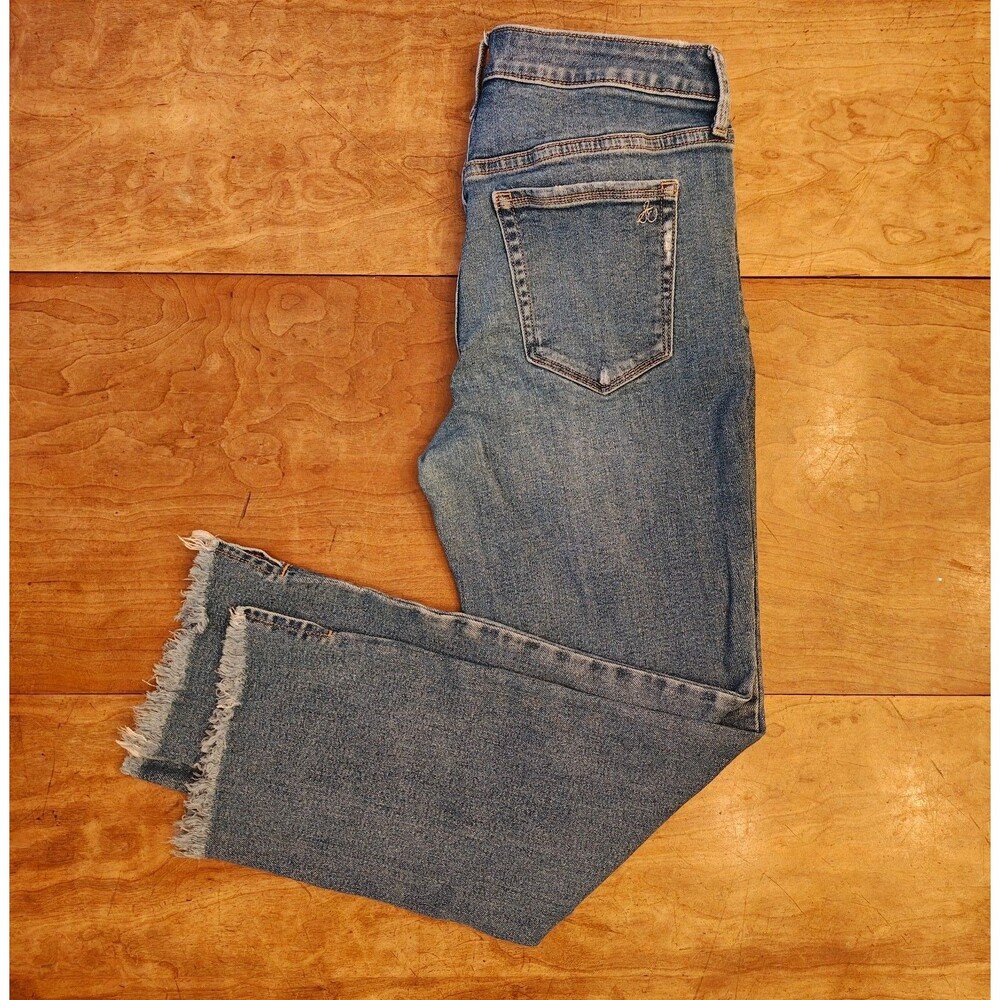 Sam Edelman The Stiletto Crop Boot Distressed Medium Wash size 28